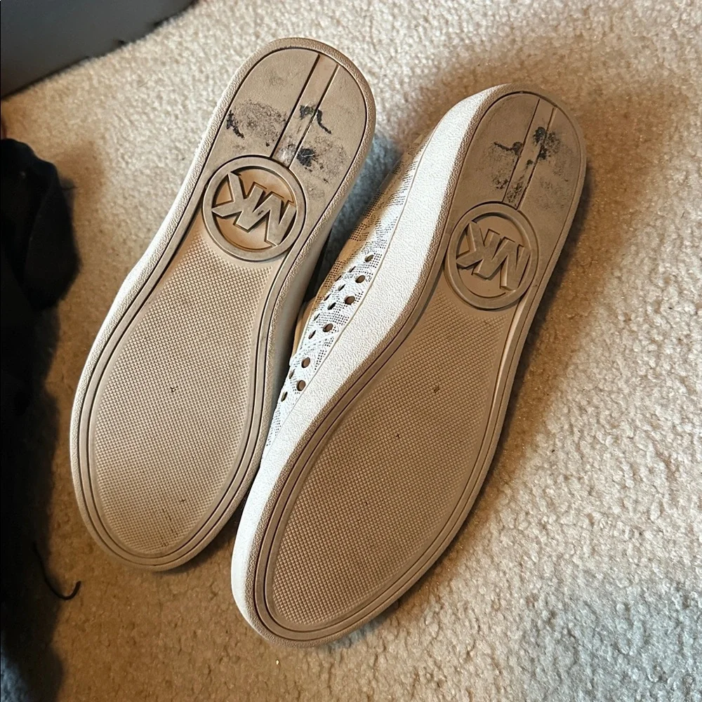 Michael Kors Cream Perforated Slip-On Sneakers - Picture 8 of 8